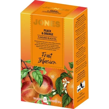 Čaj JONES Black Peach & Orange přebal 25x2g