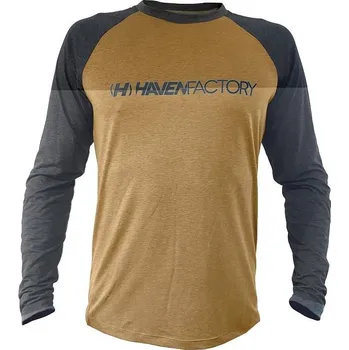 Cyklistické oblečení dres dlouhý pánský HAVEN FACTORY trail černo/hnědý L