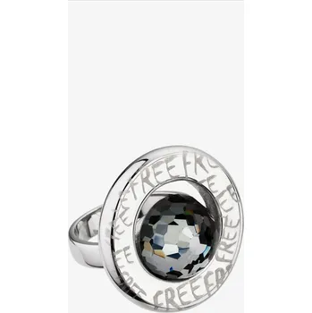 Prsten Preciosa Prsten z chirurgické oceli Beryl s českým křišťálem Preciosa, chrom 55