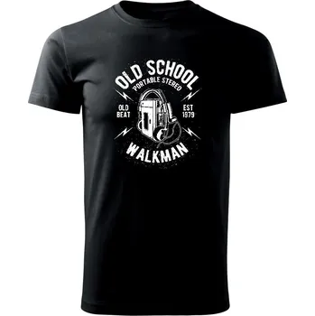 Old School Walkman - Triko extra velké (5-8XL) - 7XL ( Černá )