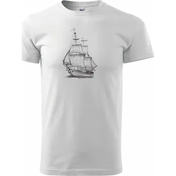 Pánské tričko Galeona - Triko extra velké (5-8XL) - 8XL ( Bílá )