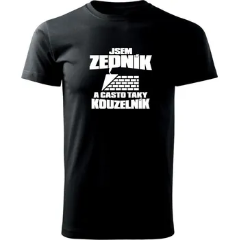 Zedník kouzelník - Triko extra velké (5-8XL) - 8XL ( Černá )