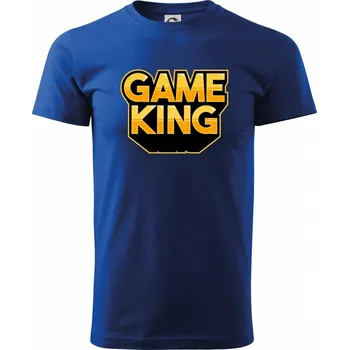 Pánské tričko Game king - nápis velký - Triko extra velké (5-8XL) - 6XL ( Královská modrá )