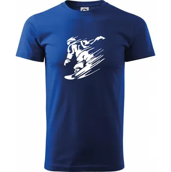 Pánské tričko Rychlý snowboardista - Triko extra velké (5-8XL) - 8XL ( Královská modrá )