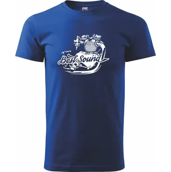 Pánské tričko Moto Best Sound - Triko extra velké (5-8XL) - 7XL ( Královská modrá )