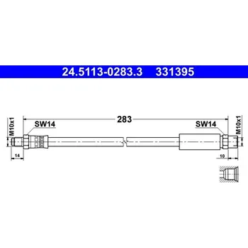 Brzdový systém Brzdová hadice ATE 24.5113-0283.3