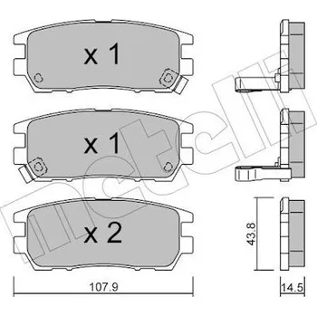 Auto-moto Sada brzdových destiček, kotoučová brzda METELLI 22-0151-0