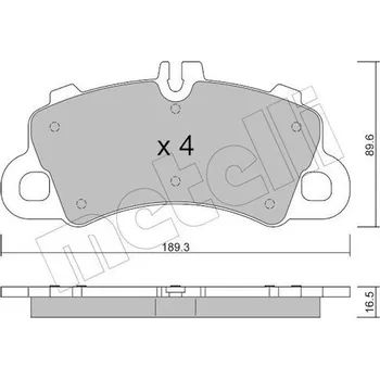 Brzdová destička Sada brzdových destiček, kotoučová brzda METELLI 22-1259-0