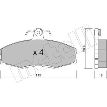 Auto-moto Sada brzdových destiček, kotoučová brzda METELLI 22-0039-0