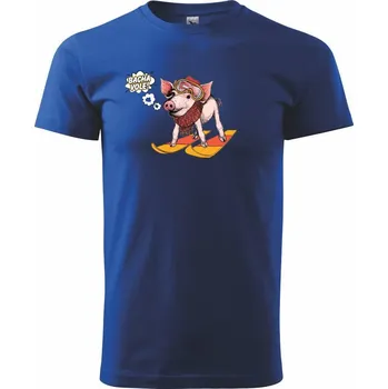 Pánské tričko Bacha vole, prase! - Triko extra velké (5-8XL) - 6XL ( Královská modrá )
