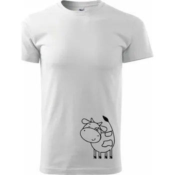 Kráva veselá - Triko extra velké (5-8XL) - 8XL ( Bílá )