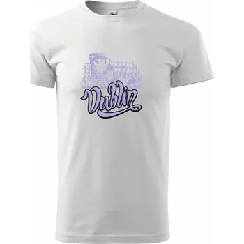 Dublin Ireland Lettering - Triko extra velké (5-8XL) - 6XL ( Bílá )