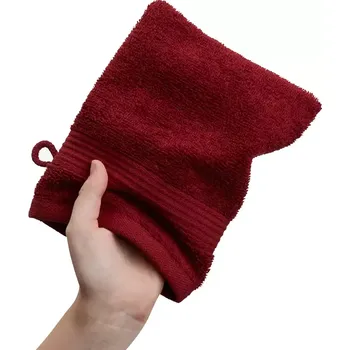 Žínka na mytí z bavlny Karlstad 15x20 cm tmavě červená