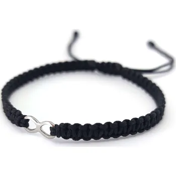 Náramek Maj šperky Náramek s nekonečnem Barva: Černá, Velikost: Dámská