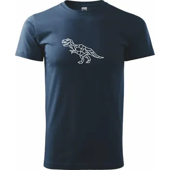 Tyranosaurus geometrie - Triko extra velké (5-8XL) - 8XL ( Námořní modrá (velmi tmavá - téměř černá) )