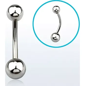Piercing Banánek s kuličkami BNS (Banánek s vnitřním závitem z chirurgické oceli 316L v různých velikostech BNS)