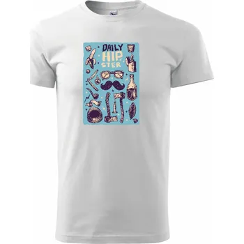 Hipster cajky - Triko extra velké (5-8XL) - 8XL ( Bílá )