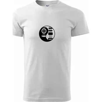 Kytary jin jang - Triko extra velké (5-8XL) - 7XL ( Bílá )