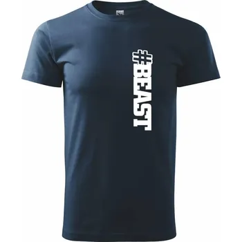 Beast hashtag - Triko extra velké (5-8XL) - 8XL ( Námořní modrá (velmi tmavá - téměř černá) )