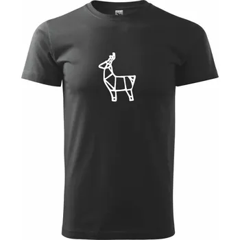 Pánské tričko Geometrire - paroháč - Triko extra velké (5-8XL) - 6XL ( Černá )