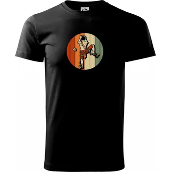 Pánské tričko Horolezec barevný - Triko extra velké (5-8XL) - 8XL ( Černá )