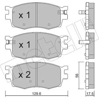 Brzdová destička Sada brzdových destiček, kotoučová brzda METELLI 22-0724-0