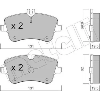 Brzdová destička Sada brzdových destiček, kotoučová brzda METELLI 22-0342-0