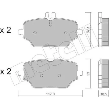 Auto-moto Sada brzdových destiček, kotoučová brzda METELLI 22-1273-0