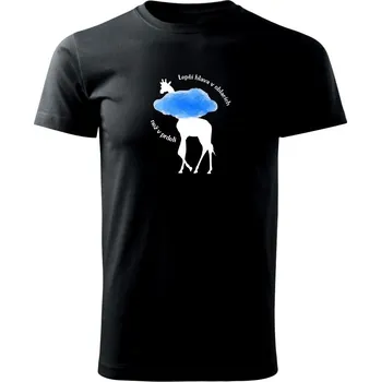 Pánské tričko Hlava v oblacích - Triko extra velké (5-8XL) - 6XL ( Černá )