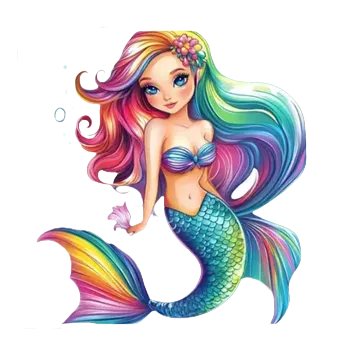 Nášivka Nažehlovací obrázek - mořská panna (18,0 x 18,0 cm)