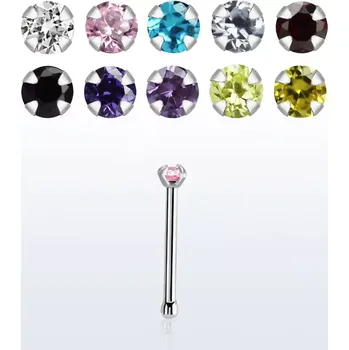Piercing Piercing do nosu s kamínkem SNBZR15 (Piercing do nosu s kamínkem různých barev z chirurgické oceli SNBZR15)