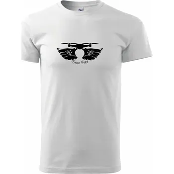 Dron pilot - Triko extra velké (5-8XL) - 7XL ( Bílá )