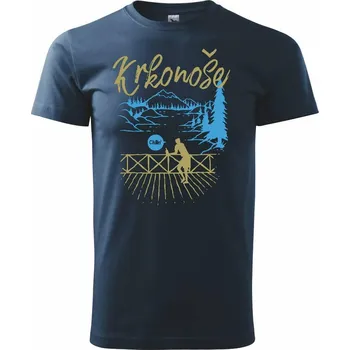 Pánské tričko Krkonoše - Triko extra velké (5-8XL) - 6XL ( Námořní modrá (téměř černá) )