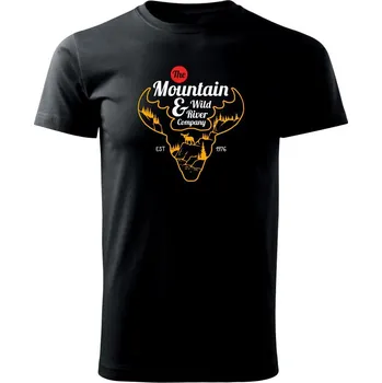 Pánské tričko Moose - Triko extra velké (5-8XL) - 8XL ( Černá )