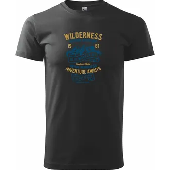 Pánské tričko Wilderness - Triko extra velké (5-8XL) - 8XL ( Černá )