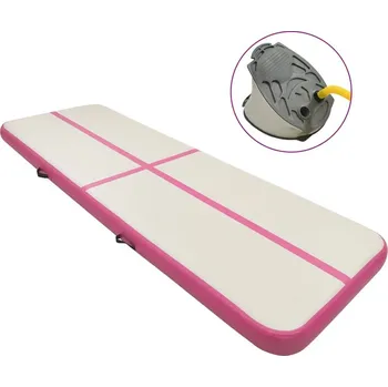 Žíněnka OMAXI Nafukovací žíněnka s pumpou 300 x 100 x 15 cm PVC růžová 085196