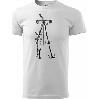 Pánské tričko Kreslené trojháčky - Triko extra velké (5-8XL) - 6XL ( Bílá )