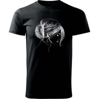 Ručně malovaná žena - Triko extra velké (5-8XL) - 8XL ( Černá )