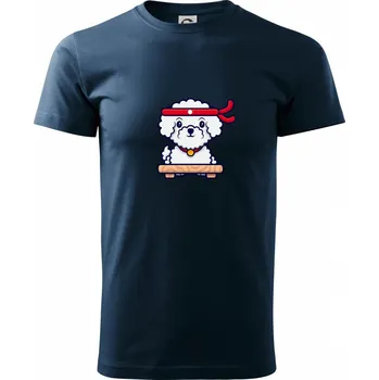 Pánské tričko Bišonek karatista - Triko extra velké (5-8XL) - 7XL ( Námořní modrá (velmi tmavá - téměř černá) )