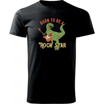 Rockstar T-rex - Triko extra velké (5-8XL) - 8XL ( Černá )