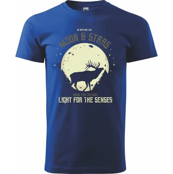Pánské tričko Deer moon - Triko extra velké (5-8XL) - 7XL ( Královská modrá )