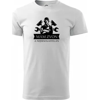 Pánské tričko Instalatér mám zvon a nejsem kastelán - Triko extra velké (5-8XL) - 7XL ( Bílá )