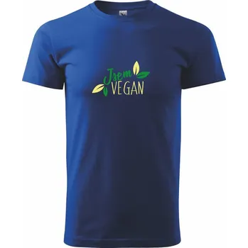 Pánské tričko Jsem vegan / veganka - Triko extra velké (5-8XL) - 7XL ( Královská modrá )