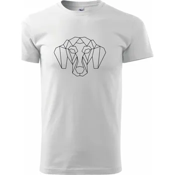 Jezevčík - Geometrie - Triko extra velké (5-8XL) - 8XL ( Bílá )