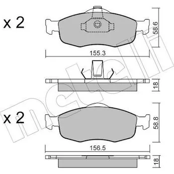 Brzdový systém Sada brzdových destiček, kotoučová brzda METELLI 22-0146-0