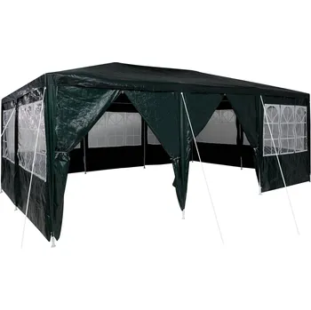 Zahradní stan OMAXI Party Stan Zelená a bílá 600 x 400 x 266 cm Polyester a ocel 937308