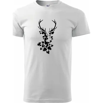 Jelen z listů - Triko extra velké (5-8XL) - 8XL ( Bílá )