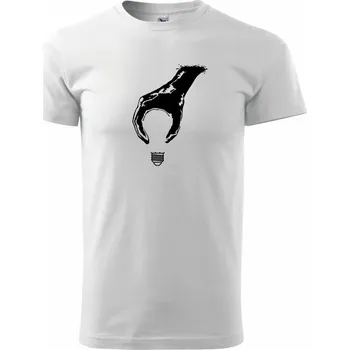 Pánské tričko Žárovka - ruka - Triko extra velké (5-8XL) - 8XL ( Bílá )