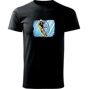 Závodní cyklista - Triko extra velké (5-8XL) - 8XL ( Černá )