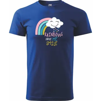 Pánské tričko Duha kouzlí úsměv - Triko extra velké (5-8XL) - 7XL ( Královská modrá )